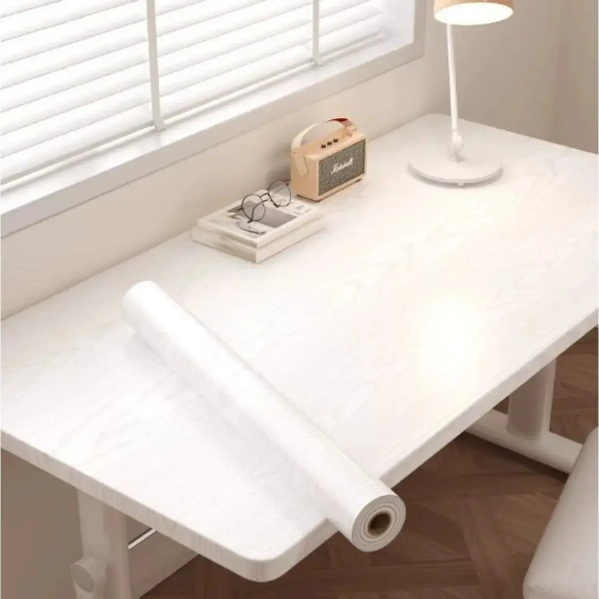 Thick White Wood Grain Contact Paper Self-Adhesive Peel and Stick Wallpaper  Bright Oak Textured Vinyl Film Waterproof Heat Resistant for Kitchen Countertops Cabinets Desk Shiplap DIY Home Decor