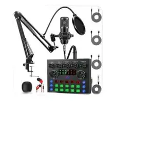 Audio Interface with Microphone and Accessories for Podcasting and Streaming