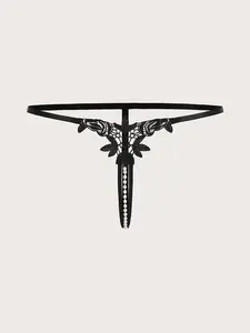 Women's Sexy Panties With Pearl Chain, Trendy Unique Style Seamless Single Underwear, Perfect For Private Parties plus size fashion