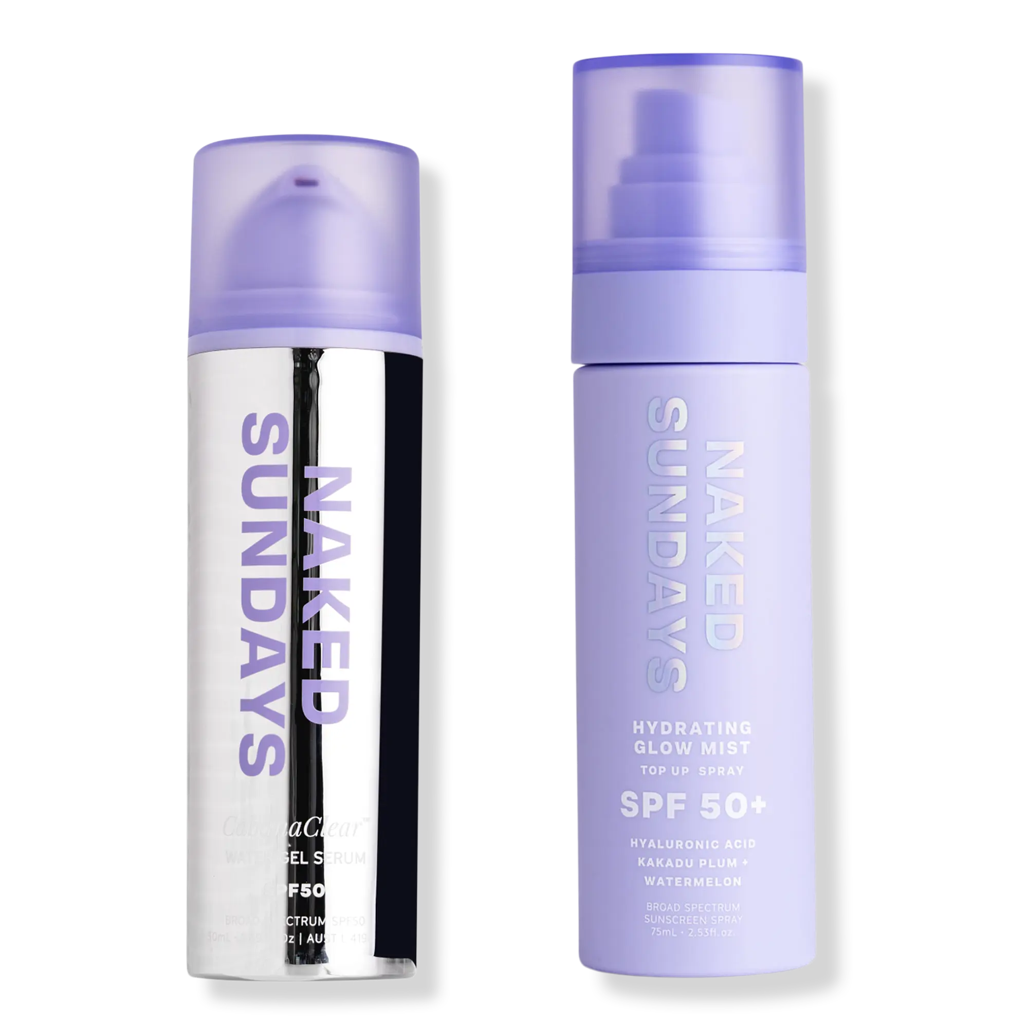 Naked Sundays The Perfect Cabanaclear Sunscreen + Top Up Spray Duo