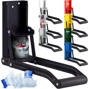 16oz Metal Can , Heavy-Duty Wall-Mounted Smasher for  Seltzer, Soda,  Cans and Bottles for Recycling, Gadgets for , also works for 12 Oz. Can (Black)