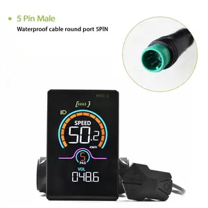 M5c-2 5pin Electric Bicycle Computer LCD Display, Wired Bluetooth-compatible Advanced Version, Connects to Cycling APP, Uart 2 Protocol Only