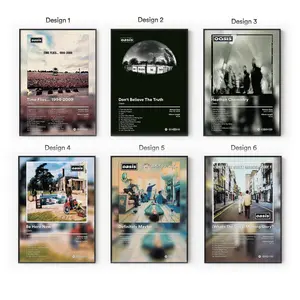 [Sale Up To 40%] Oasis Album Posters, Britpop Rock Band Wall Art, 90s Music Aesthetic Decor, Vintage Album Cover Artwork, Music Room Decor, Gift for Rock Fans