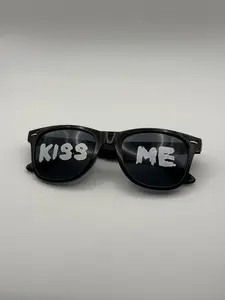 Kiss Me Sunglasses - Fun Party Eyeglasses with "KISS ME" Design, Unique Club Accessories for Stand-Out Style