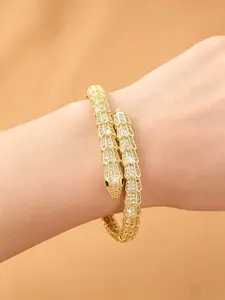 Elegant Snake Scale Design Open Bangle Bracelet, Luxurious Eye Zirconia Jewelry, Versatile and Stylish Accessory