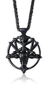 Stainless Steel Church of Satan Necklace for Men