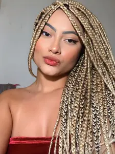 36 Inch Long Braided Lace Front Wigs for Women, Gorgeous Fluffy Wigs without Bangs, Synthetic Wigs for Party, Daily Use