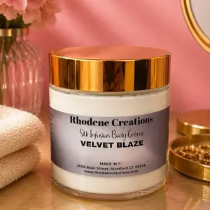 Velvet Blaze Body Cream, Masculine Scent, Body Care Moisturizer for Hydrating, Soothing Skin Repair
