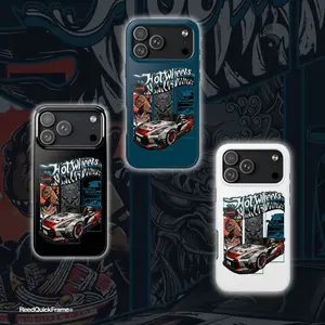 Retro Racing Car Phone Case, iPhone 17 ProMax Case JDM Sports Car Aesthetic Diecast Racing Style Slim Tough Phone Cover, Iphone 15 series case