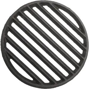 Cast Iron Bottom Fire Grate - 11 Inch Round BBQ Grill Grate Replacement, High Heat Charcoal Plate Bottom Grate Grill Parts, Fireplace Grate for Fire Pit Project BBQ Accessories Parts