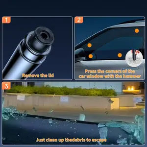 Viral Car Emergency Escape Tool – Window Glass Breaker & Seatbelt Cutter, Life-Saving Safety Keychain for Car & Travel