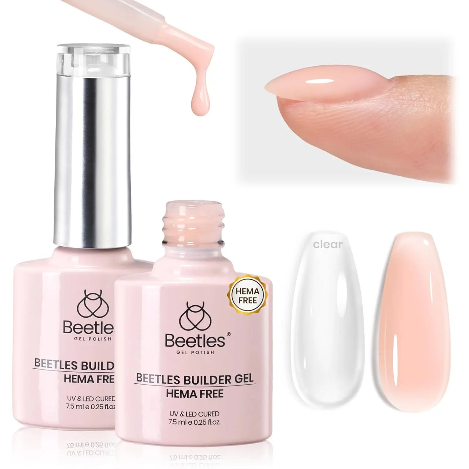 Builder Gel Nail 2 Colors Set 91-7.5ml-HEMA FREE