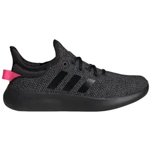 adidas Cloudfoam Pure Black Lucid Pink Youth Fashion Shoes New