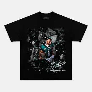 Jalen Hurts Mvp 2.12 3.0 Tee T-Shirt & Sweatshirt Unisex Crewneck Made in 100% Cotton, Design & Printed In The USA