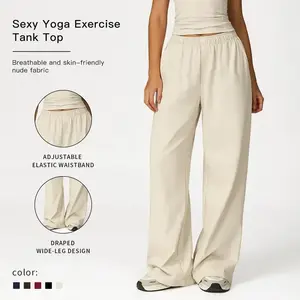 Ladies wide leg sweatpants Casual loose solid-colored pants Comfortable casual lounge chair Jogger loose suit pants New Dragon leggings