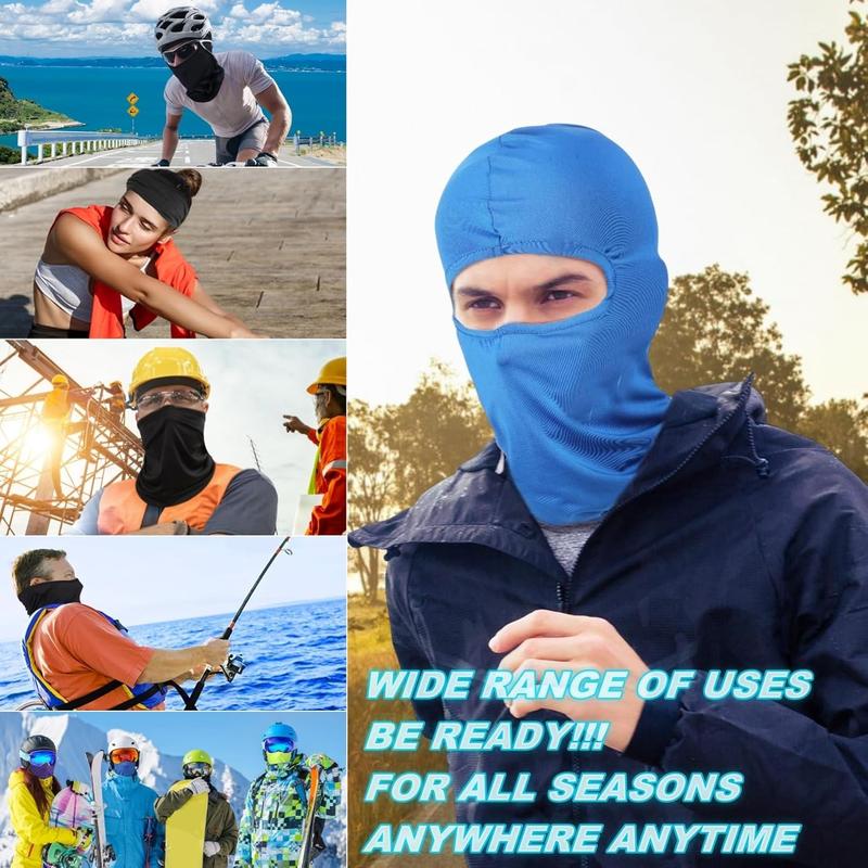 Balaclava Ski Face Mask: Cooling Neck Gaiter Full Face Cover Hood Shiesty Mask for Men Women 6 Pack