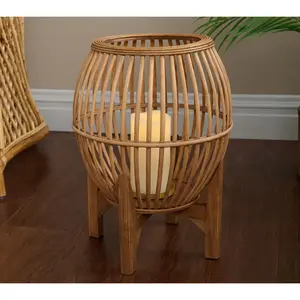 Home Reflections Flameless Bamboo Lantern