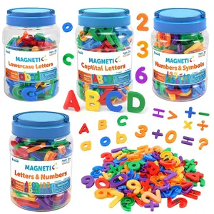 Colorful Magnetic Letters Numbers Alphabet Fridge Magnets, Educational Toy Set for Preschool Learning, Uppercase Lowercase Math Symbols