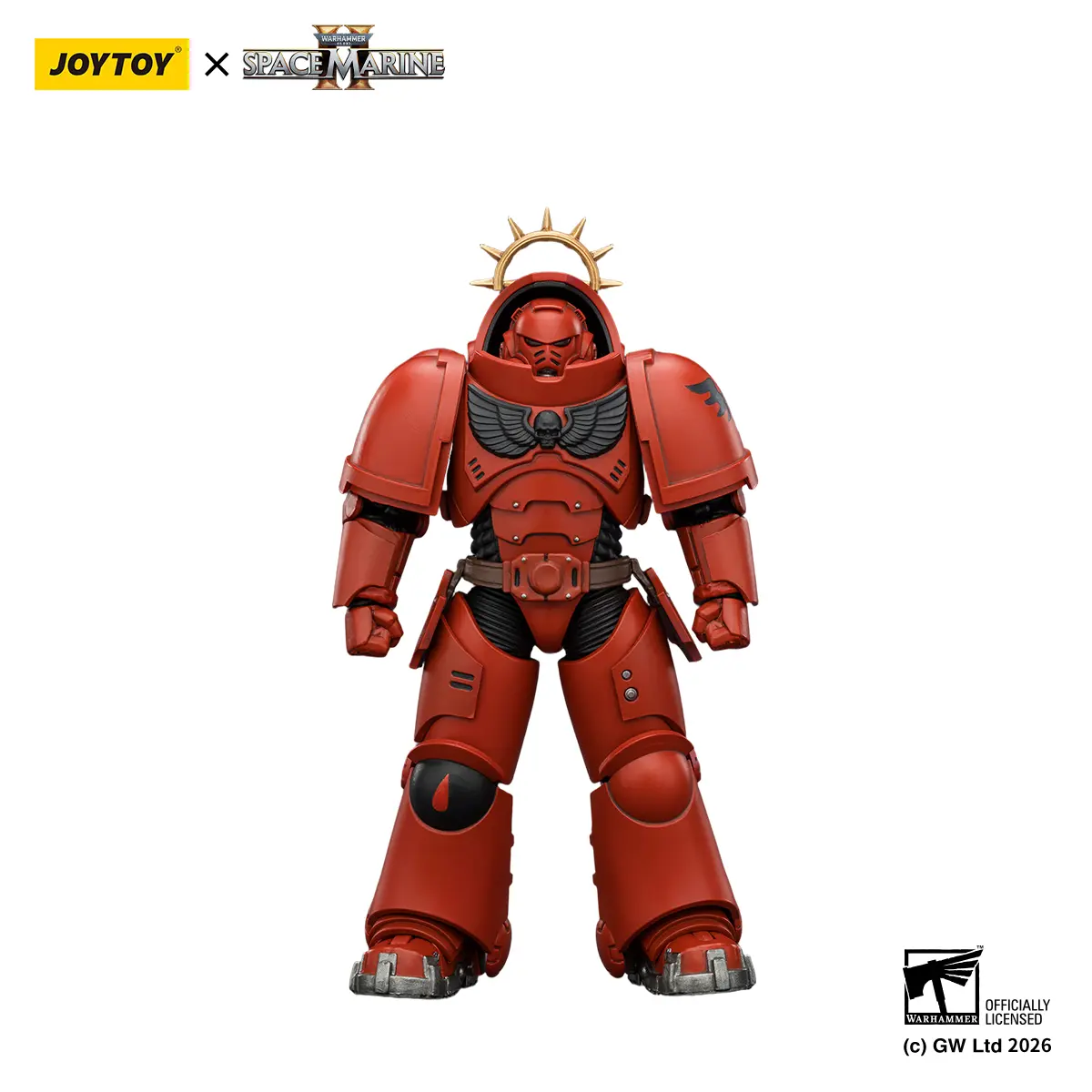 JOYTOY Warhammer 40,000 1/18 Game Edition Blood Angels Heavy Intercessor Action Figure, Lead-Free Hyper-Realistic Minifigure with Heavy Bolt Rifle, Bolt Pistol, JT03660 (Anthropomorphic Action Figure), Minifigures Action Figures, Anthropomorphic Action Fi