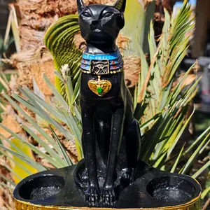 Egyptian Cat Sphere Holder