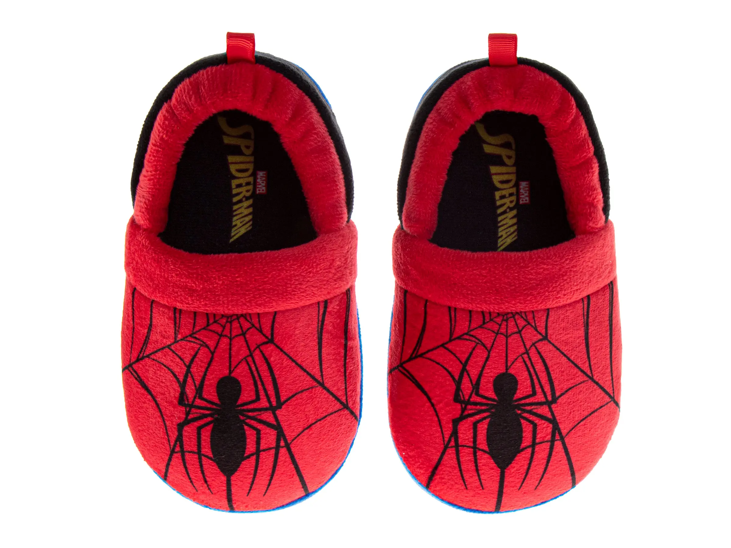JOSMO KIDS Boys' Spider-Man Slip On Slippers, Synthetic Toddler Indoor Shoes with Snug Fit & Non-Slip Flat Sole