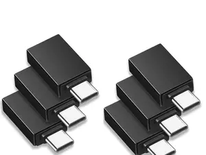 USB C to USB Adapter 6 Pack, 10Gbps USBC Male to USB 3.2 Female Adapter, Type C USB C Adapter for MacBook Pro,iMac,iPhone 16 15 Pro Max,iPad mini Pro, Thunderbolt 4, Samsung Galaxy Black