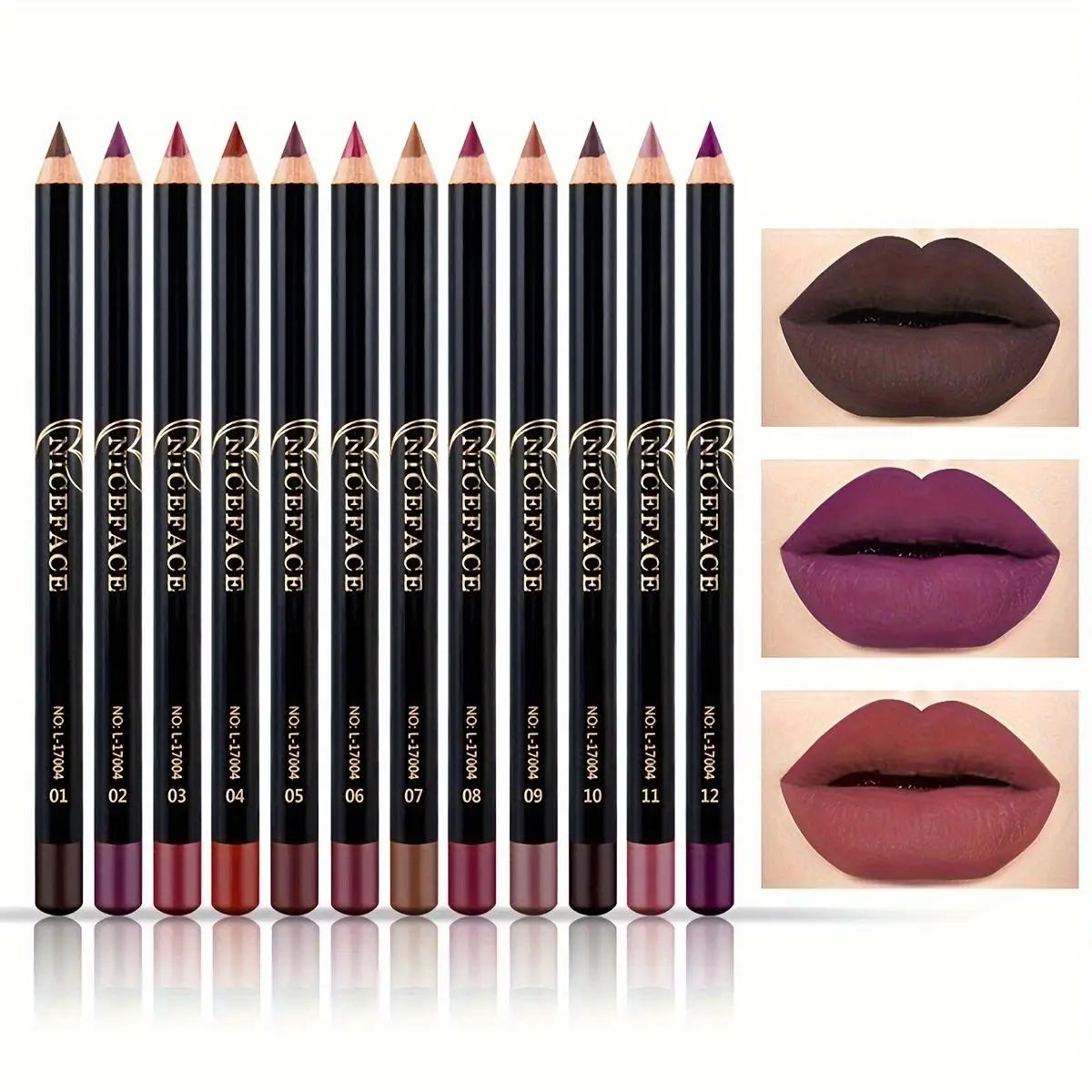 Lip Liner Set, Waterproof Long Lasting Lip Liner Pencil, Lip Liner, Suitable for All Occasions Lip Makeup, Girls and Women Makeup Accessories