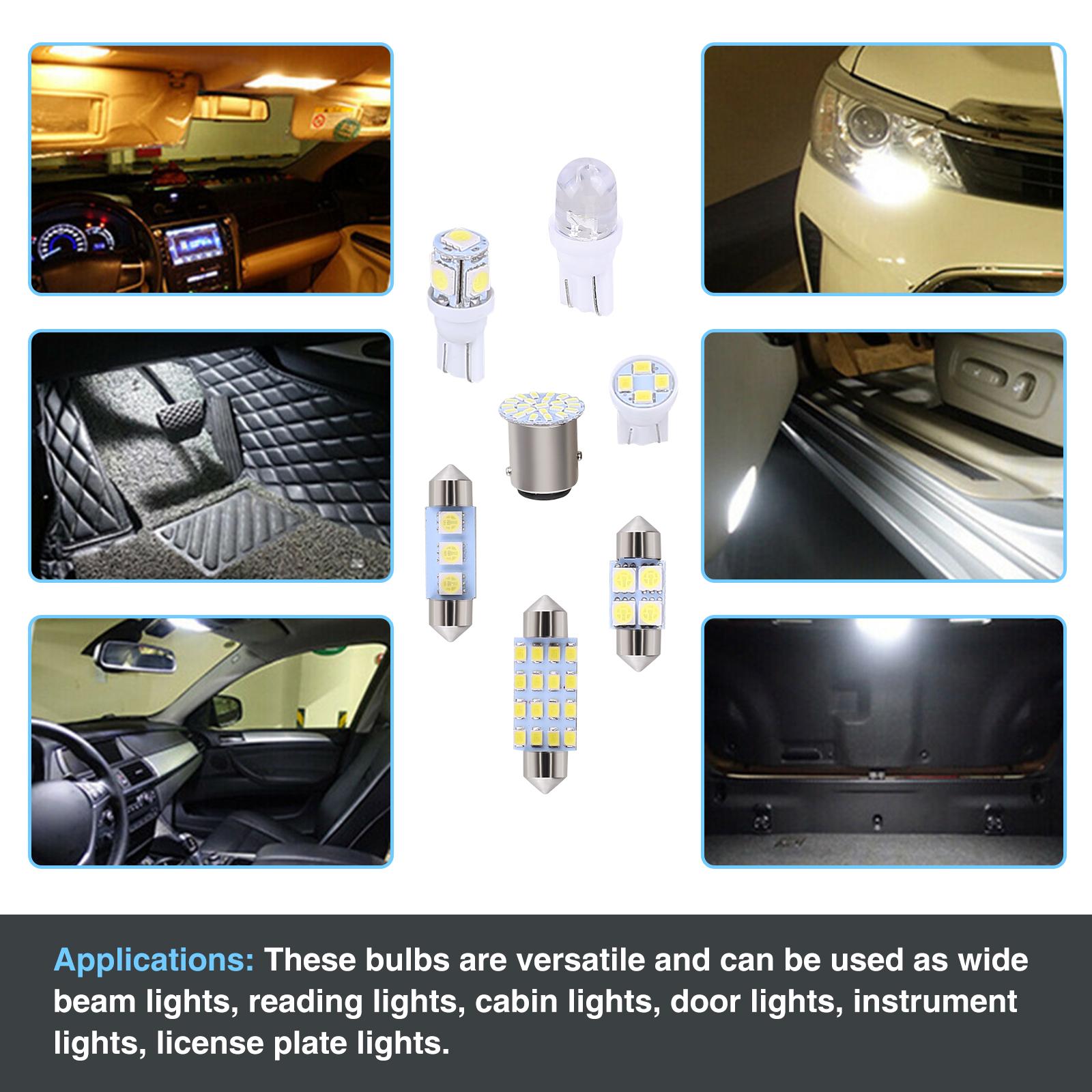 42pcs LED Combination Kit: T10, Reading, License Plate & Interior Lights – Waterproof, Durable, Easy Installation, Offroad Round LED Light Pods Car