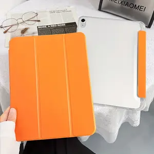 Orange Pattern TPU iPad Case with Folio Stand, Built-in Pencil Holder & Auto Sleep/Wake. Compatible with iPad A16, 10th/11th Gen, 10.2-inch, 11-inch iPad Pro 2020/2021, 11-inch iPad Air, iPad 2025, Galaxy Tab S9 FE+ 12.4-inch series.Unisex