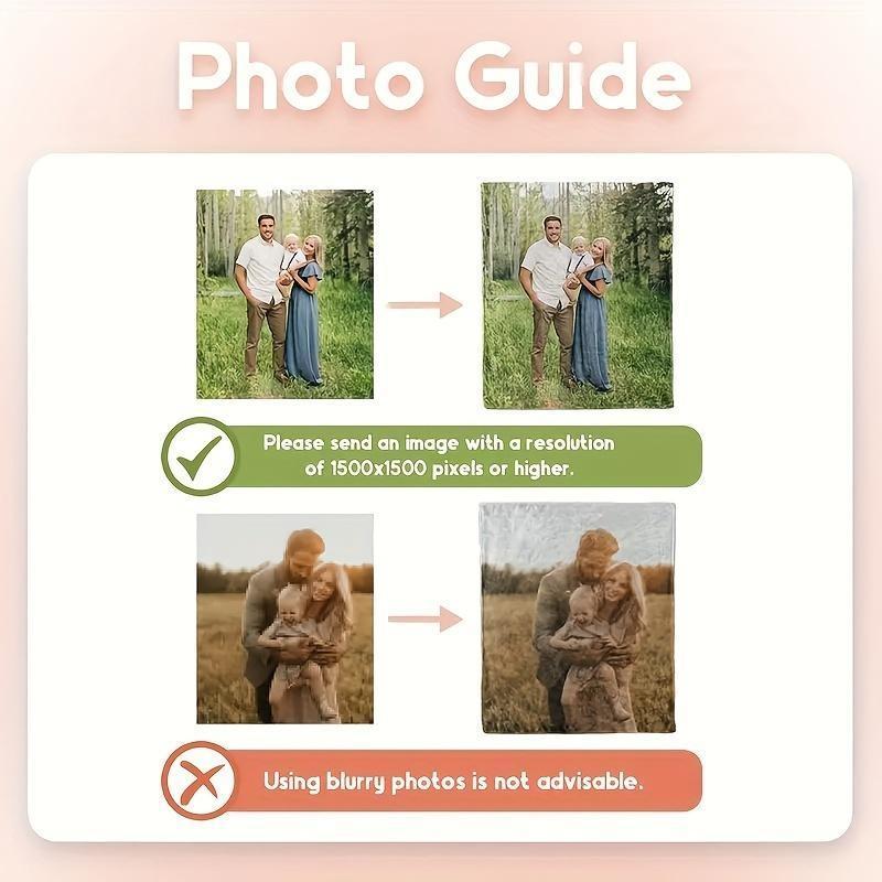 Custom Printed Blanket for Men Women Warm Cozy Fluffy Throw 40x50 Inches Multi-size FallFreshness 100% Polyester Soft Comfortable