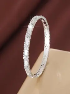 S925 Sterling Silver Artificial Zirconia Decorated Bracelet, Elegant Cuff Bangle Bracelet for Women, Fashion Jewelry for Party, Daily Decor, Trendy All-match & Exquisite Jewelry for Birthday Gift