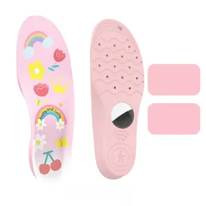Insoles for Airtag Hidden Holder Tracker Devise Case for Kids Comfortable Inserts Pink Rainbow Insoles