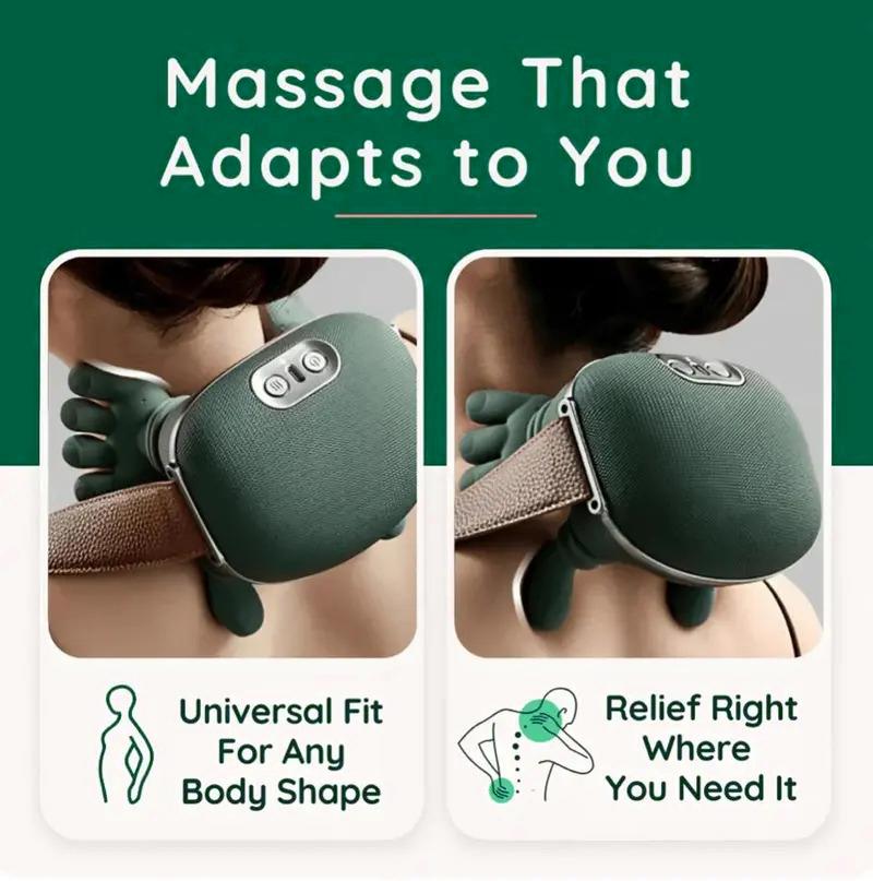 6D deep neck massager, portable massager by massage master, with 3 modes and 2 temperature controls, suitable for neck, shoulder, back and leg, can be operated without plugging in, suitable for office use, and a gift for the elderly, men and women 6D deep neck massager, portable massager by massage master, with 3 modes and 2 temperature controls, suitable for neck, shoulder, back and leg, can be operated without plugging in, suitable for office use, and a gift for the elderly, men and women