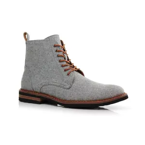 Polar Fox Duke classic plain-toe high-top dress boots, in Dust Gray, Men's Size 6.5 - 13
