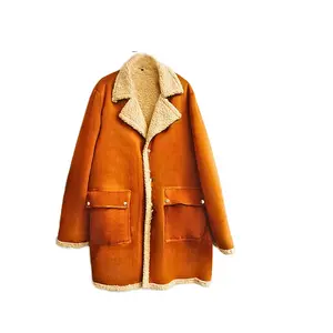 Rawhide Color Faux Suede Coat Size XL Clothing Fur