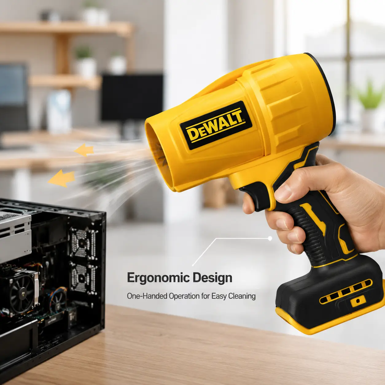 DEWALT 20V MAX XR Cordless Blower Kit – 5.0Ah Battery + Rapid Charger Included – Say Goodbye to Gas Fumes & Extension Cords – Lightweight Design + Variable Speed Trigger for Driveways, Patios & Construction Sites & leaf blower