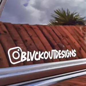 Custom Instagram Username Social Media Tag - Vinyl Sticker Decal For Car Bumper, Window, Glass