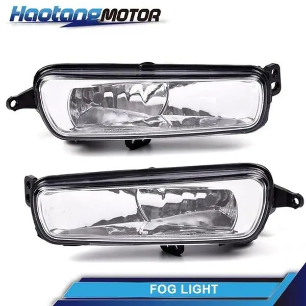 CROSSDESIGN Front Bumper Replacement Fog Lights, Driving Lamps with Bulbs for 2015-2017 Ford Focus