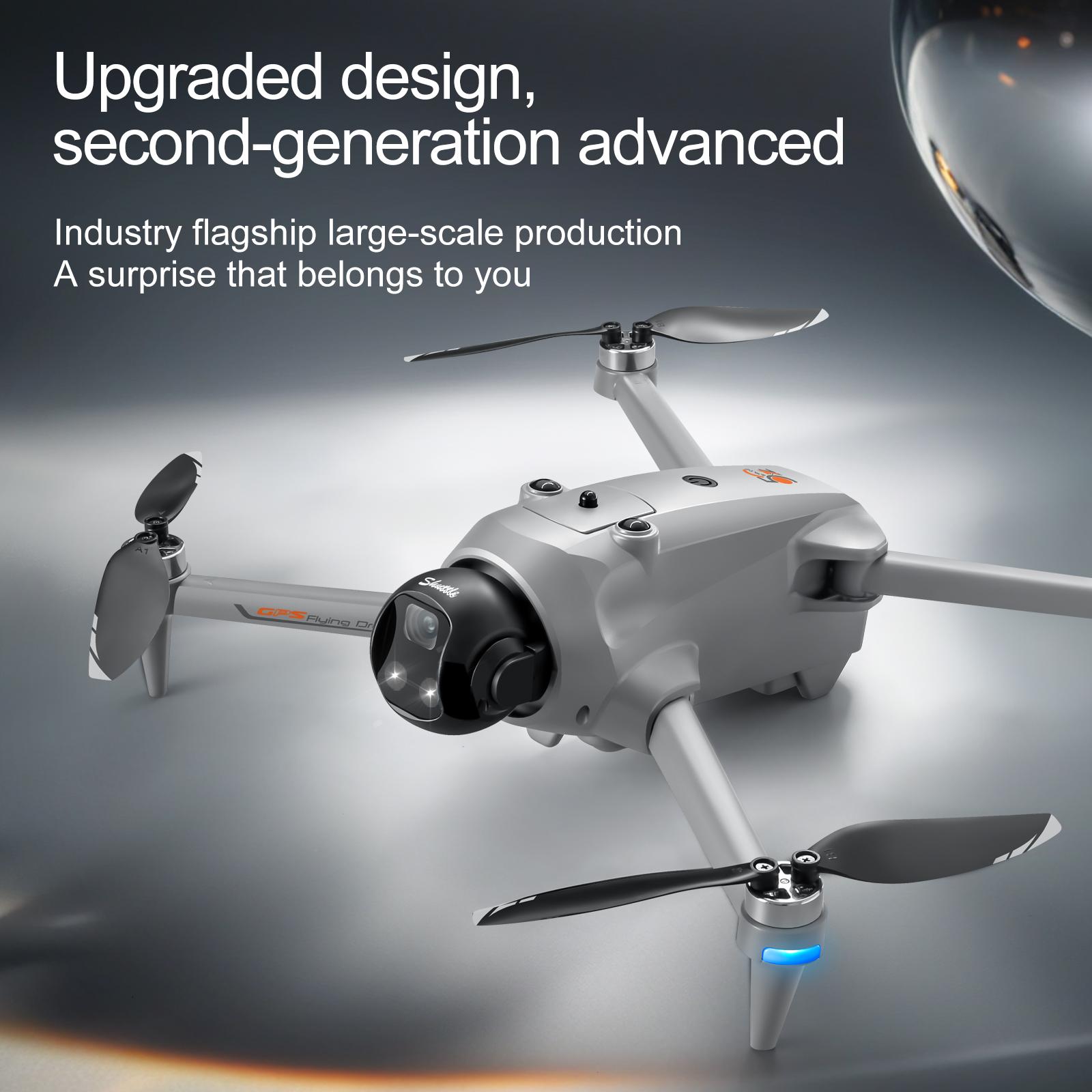 2026 New Design GPS Drone with 180° ESC Camera 5G Large Screen Remote Control Lifting and Obstacle Avoidance Head Brushless Power GPS Return for Amateur Players.