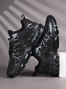 Men's High-Performance Stable Training Shoes, Breathable Mesh with Glitter Patches, Shock-Absorbing Thick Sole, Ideal for Running and Fitness, Athletic Running Shoes, Workout Sneakers, Sports Running Shoes