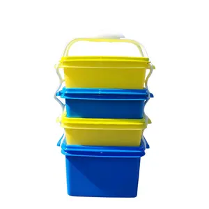Carry-All Sheer Stackable Container Set - 3x 3-Cup & 1x 7-Cup Square Containers with Lids & Carry Handle for Meal Prep Lunch & Entertaining