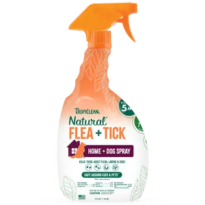 TropiClean Natural* Flea + Tick Home + Dog Spray, 32oz