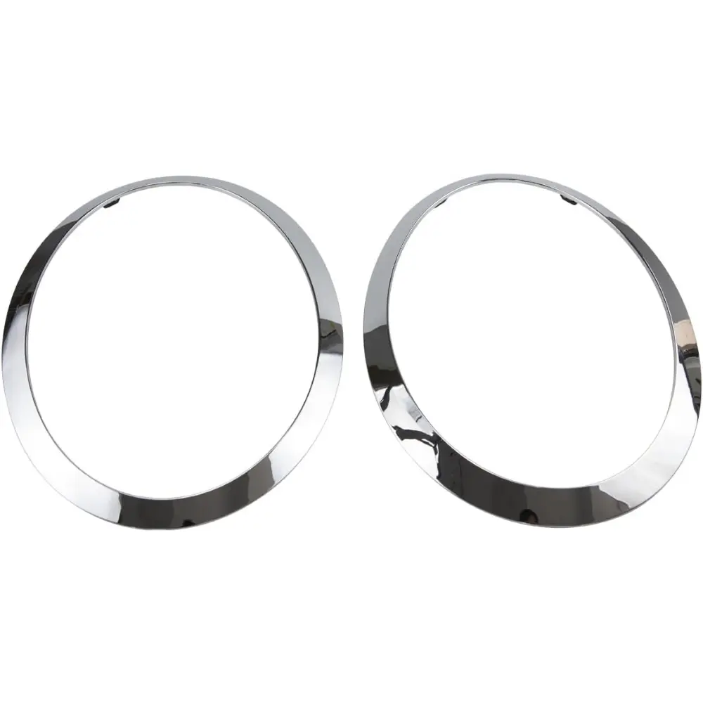 1 Pair Chrome Finish Headlamp Bezel Set, Replacement Headlight Trim Ring for MINI Cooper F55/F56/F57 (2014-2021), Driver & Passenger Side Car Light Cover