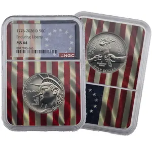 1776-2026 D 50C Enduring Liberty Half Dollar NGC MS64 Flagcore