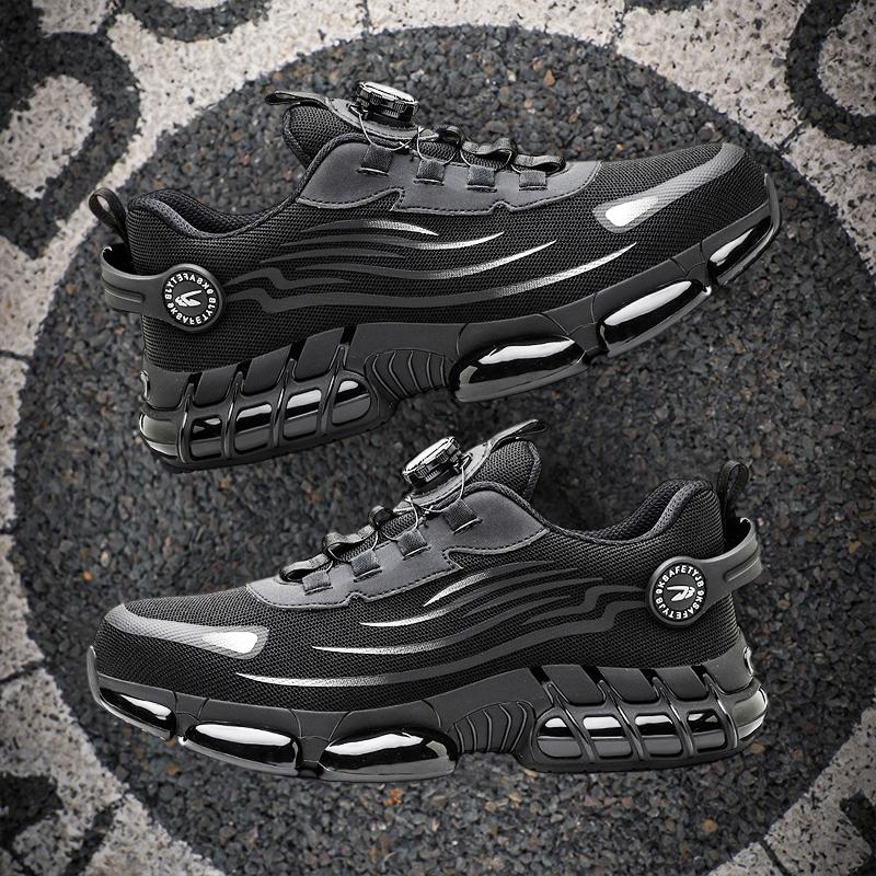 Men's Indestructible Work Sneakers Safety Shoes Steel Toe Puncture-Proof Anti-smash Protective Boots New Rotary Buckle workout sneaker advanced non-slip traction all-season outdoor Roofing Shoes