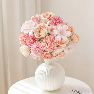 Artificial Flower, 20pcs/set DIY Handmade Crochet Flower, Decorative Flower for Home Wedding Party Holiday Birthday, Home Decor, Fruit