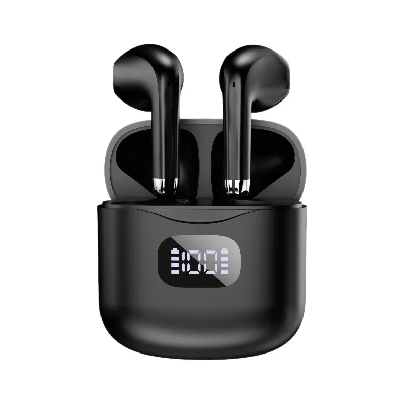 High Quality In-Ear Wireless Bluetooth Headphones - Audio Electronic Earbuds with Digital Display, ENC Noise Reduction, Secure Fit, Smart Voice Assistant, Premium Black, Long Battery Life, Ideal for Sports & Calls, High Quality Headphones