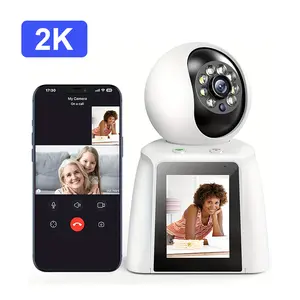 Pet/Baby 2K Indoor Security Camera with 360° Auto Tracking, Two-Way Audio & Night Vision, AI Motion Siren, Remote Monitoring App for Home Elder