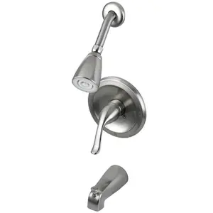 Yosemite Single Handle Tub Shower Faucet, Satin Nickel