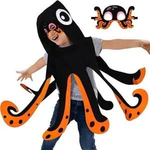 Fish-Octopus-Costume for Kids Toddler Dress-up Clothes Sea Animal Mask Toys Birthday Halloween Gifts 3+ Boys Girls